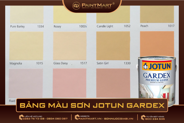 Bảng màu sơn Jotun Gardex