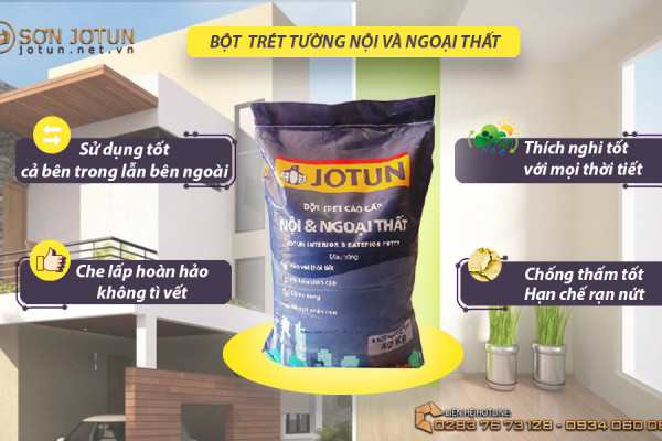 Những thông tin quan trọng về Bột trét tường nội ngoại thất jotun 