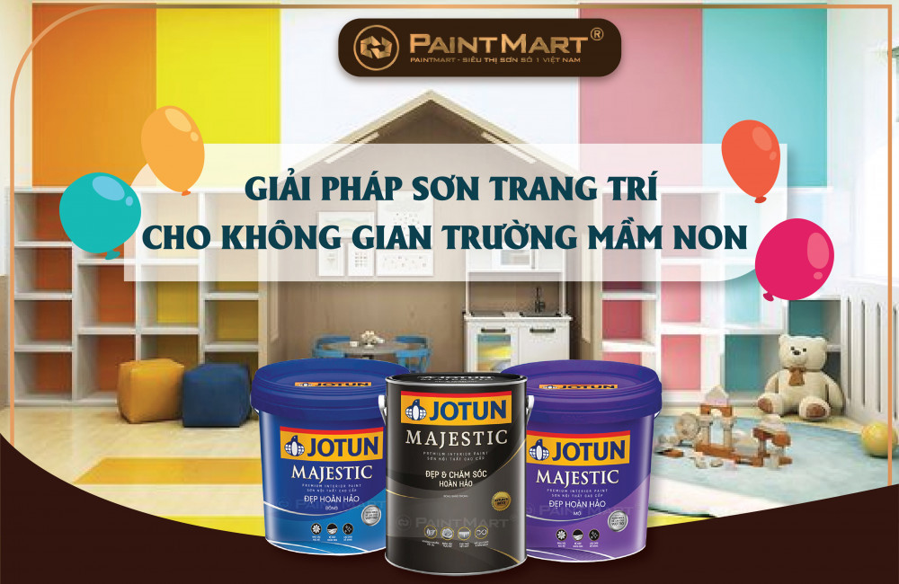 Giải pháp sơn trang trí cho không gian trường mầm non từ sơn nội thất Jotun