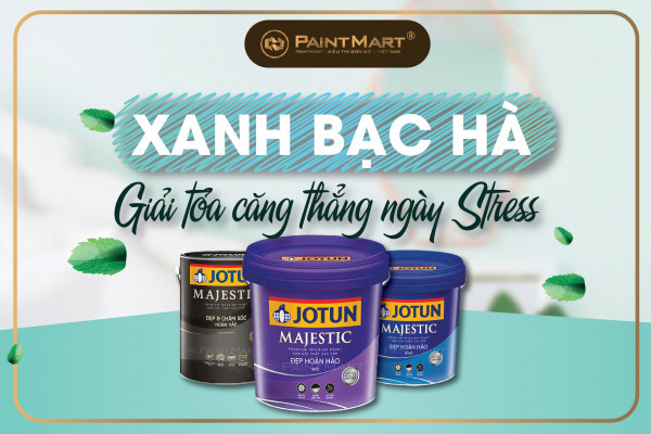 Sơn nhà màu xanh bạc hà mát lạnh giải tỏa căng thẳng ngày stress