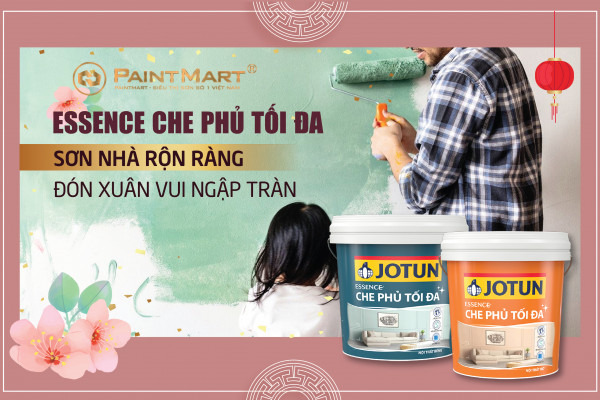 Sơn nhà rộn ràng, Đón Xuân vui ngập tràn với sơn Jotun Essence che phủ tối đa mới 