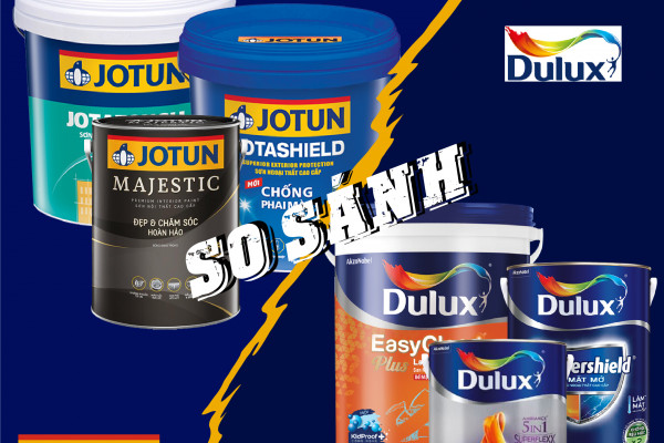 So sánh chất lượng sơn Jotun và Dulux