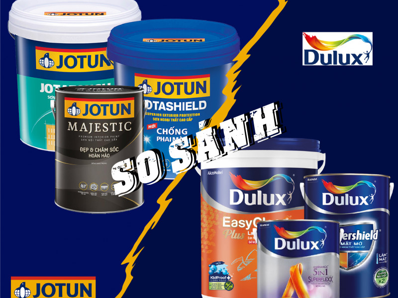 So sánh chất lượng sơn Jotun và Dulux