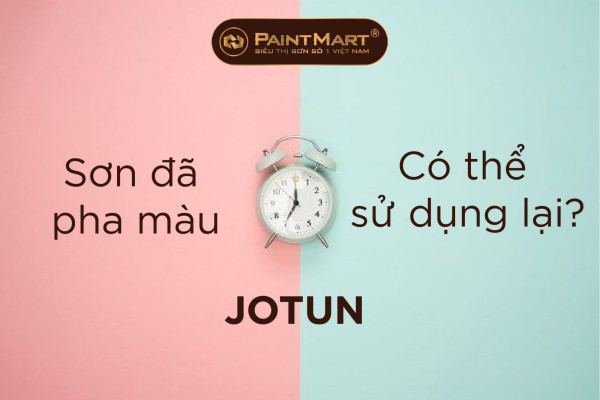 Sơn Jotun pha màu đã sử dụng sau một thời gian có sử dụng lại được không?