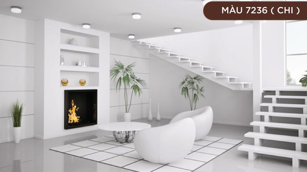 Gam màu trắng sữa 7236 ( CHI ) sơn jotun xu hướng sơn nhà